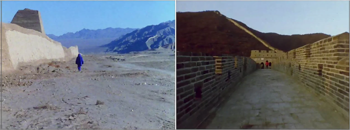 Абрамович и Улай идут по Великой Китайской стене, 1988 год. \ Фото: google.com.