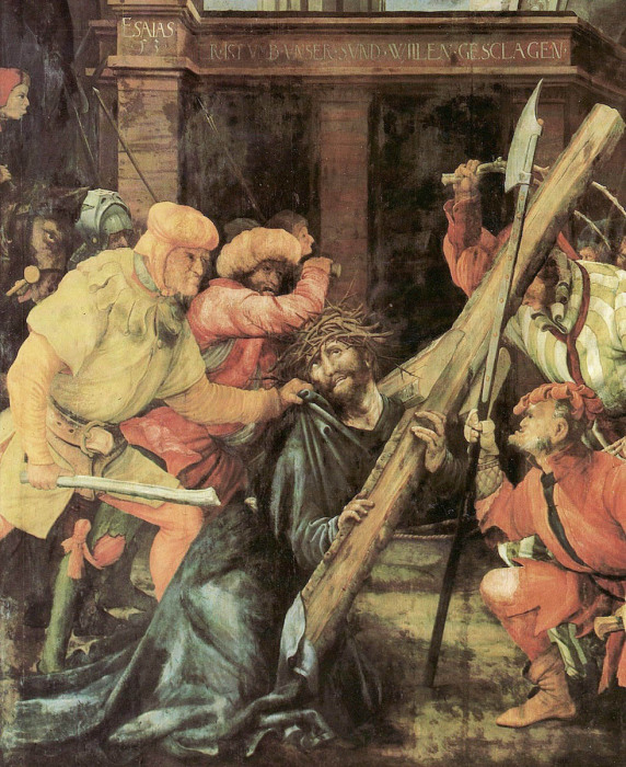 Христос, несущий крест, Маттиас Грюневальд, 1523 год. \ Фото: pinterest.com.