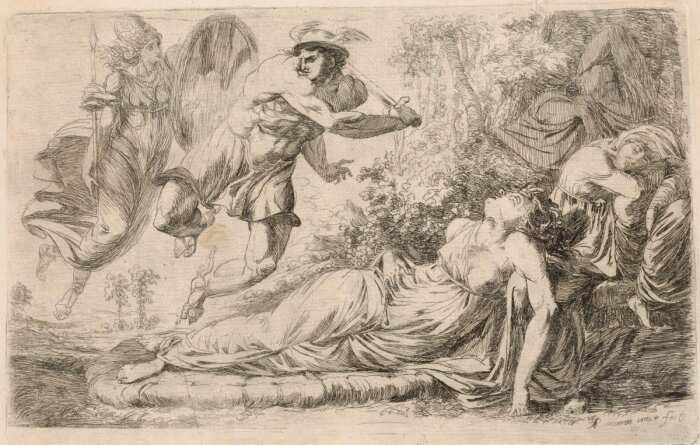Персей и спящая Медуза, Александр Рансиман , 1774 год. \ Фото: metmuseum.org.