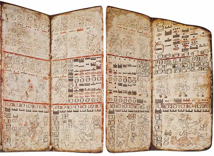 Факсимиле Дрезденского кодекса (деталь), XIII или XIV век до нашей эры. \ Фото: brewminate.com.