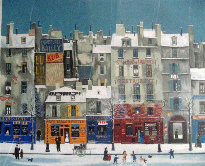 Зима в Париже.  Автор: Michel Delacroix.