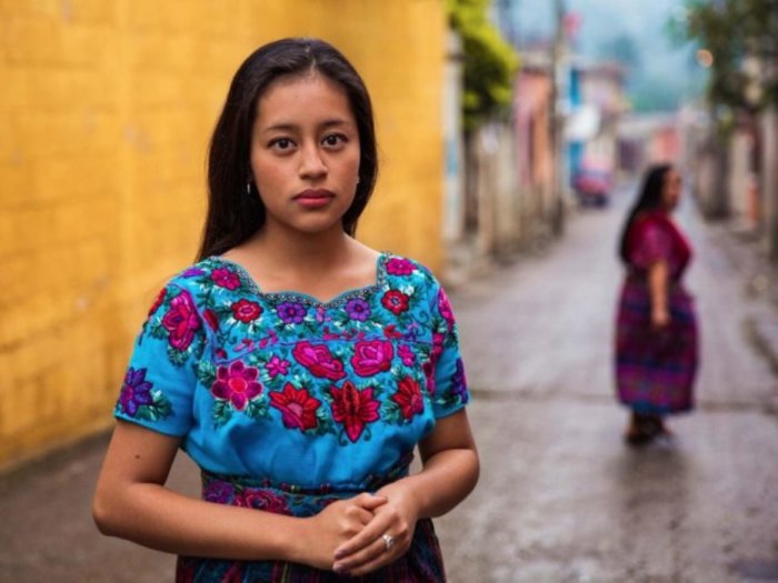 Девушка сфотографирована в Сан-Антонио-Агуас-Кальентесе,Гватемала. Автор: Mihaela Noroc.