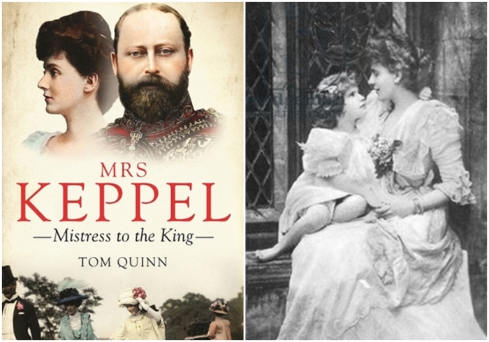 Слева направо: Миссис Кеппел: Любовница короля, обложка книги. \ Алиса Кеппел со своей дочерью Вайолет в 1899 году.