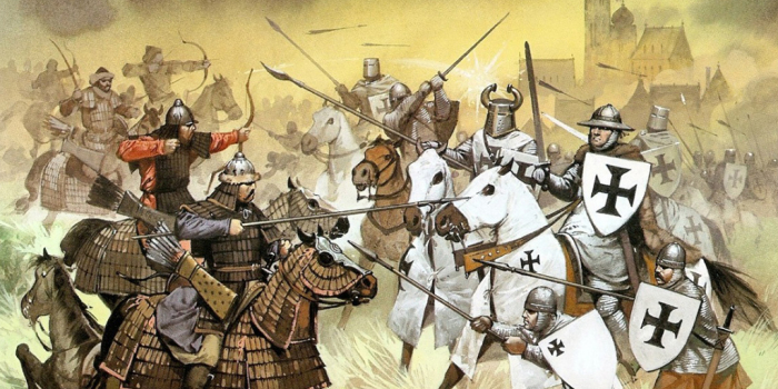 Бой монгольской конницы с рыцарями. \ Фото: livejournal.com.