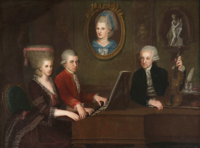 Моцарт семейный портрет, Иоганн Непомук делла Кроче. \ Фото: ru.m.wikipedia.org.