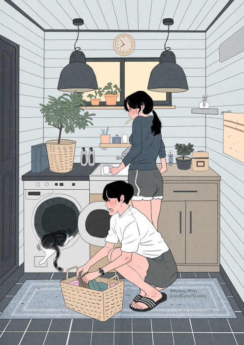 Делать повседневные домашние дела. Автор: Myeong-Minho.