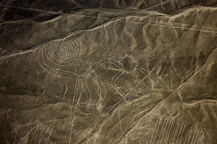 Загадочные линии Наска. \ Фото: megalithic.co.uk.