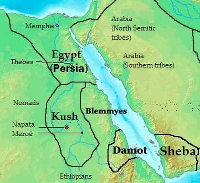 Карта Кушитского царства. \ Фото: stringfixer.com.
