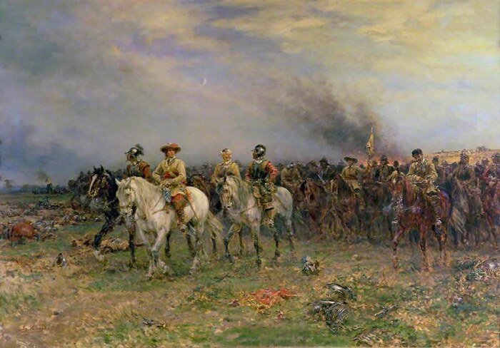 Кромвель в сражении при Марстон-Муре, Эрнест Крофтс, 1877 год. \ Фото: flickr.com.
