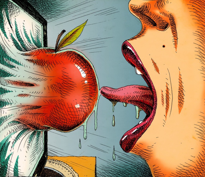Яблочный бум. Автор: Olivier Bonhomme.