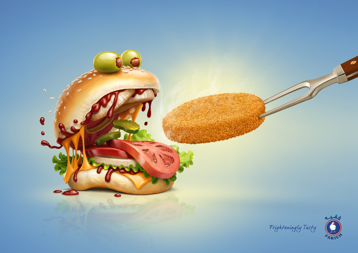 История рождения гамбургера. Автор: Oscar Ramos.
