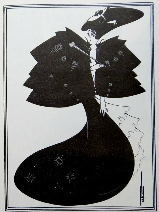 Чёрный капот. Иллюстрация к пьесе О.Уайльда «Саломея». \ Фото: livejournal.com.