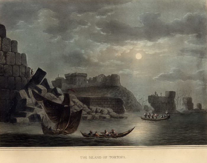 Остров Арвад рядом с Тартусом. Луиджи Майер. (Вторая половина 18 века).