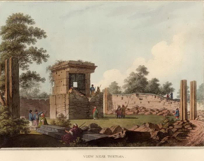  Развалины древнего города Амрит рядом с Тартусом.  Луиджи Майер. (Вторая половина 18 века).