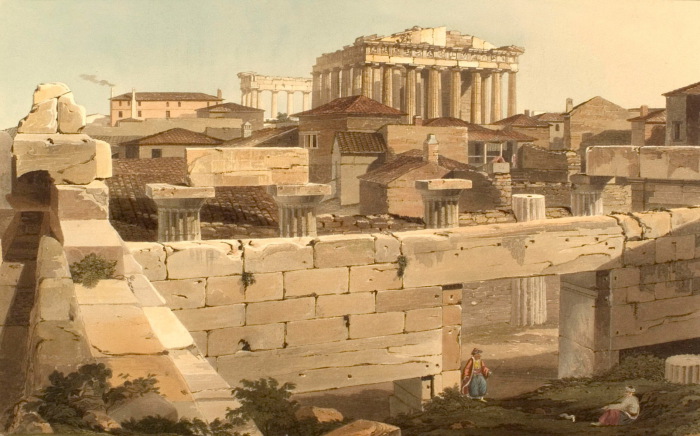 Парфенон в Афинах. Эдвард Додвелл. 1821 г.