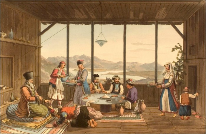 Ужин в Дельфах. Эдвард Додвелл. 1821 г.
