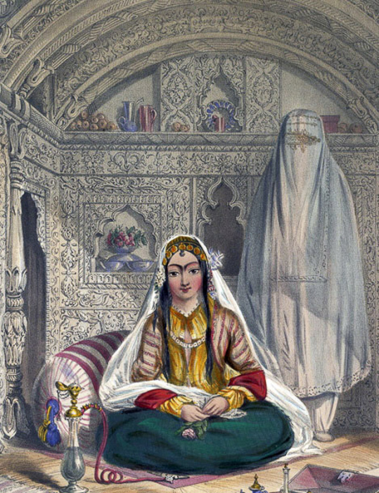 Дамы из Кабула, 1848 год. \ Фото: medium.com.