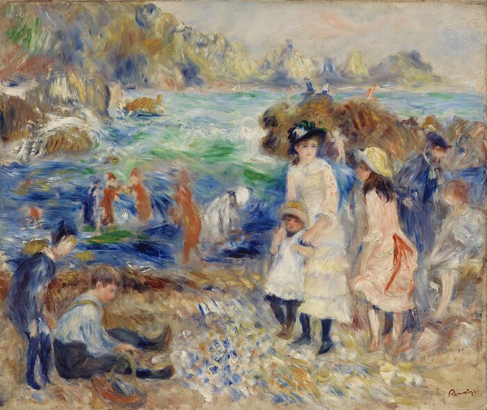 Дети на пляже на Гернси, Пьер Огюст Ренуар, 1883 год. \ bing.com.