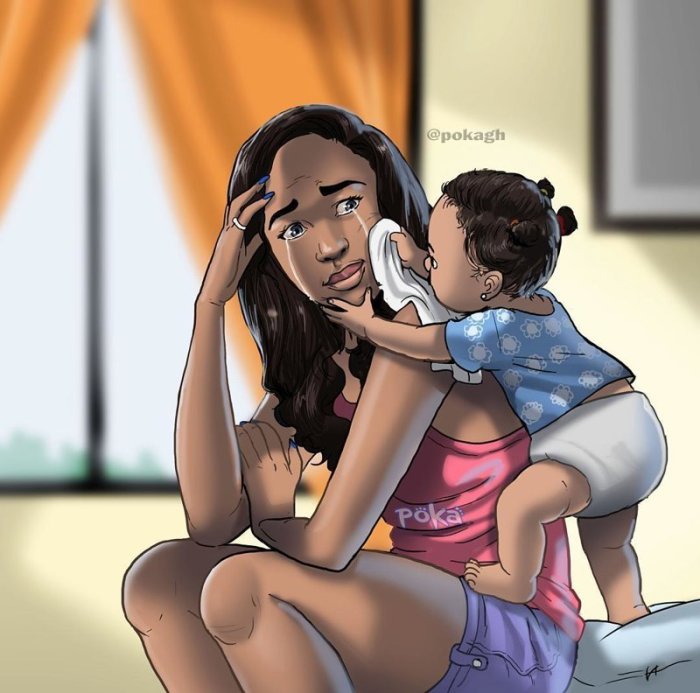 Мамочка, не плачь. Автор: Poka Arts.
