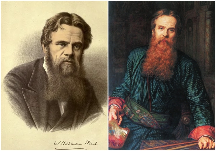 Слева направо: Портрет Уильяма Холмана Ханта. \ Автопортрет, 1867 год.