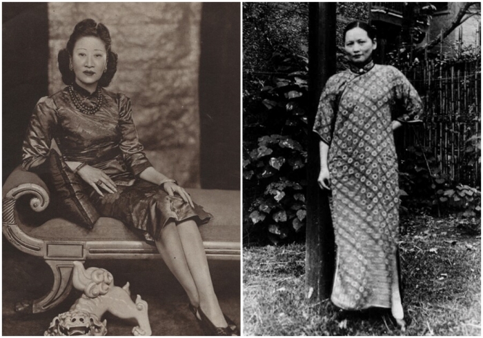 Слева направо: Мадам Хуан Хуэйлань, больше известная как Веллингтон Ку, Бертран Парк, 1945 год. \ Сун Цинлин.