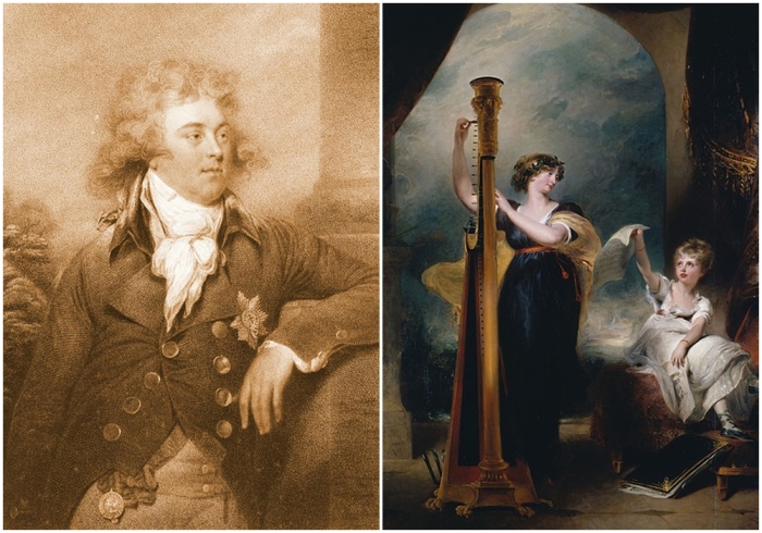Слева направо: Георг, принц Уэльский, в 1792 году. \ Каролина с дочерью, Томас Лоуренс, около 1800 года.