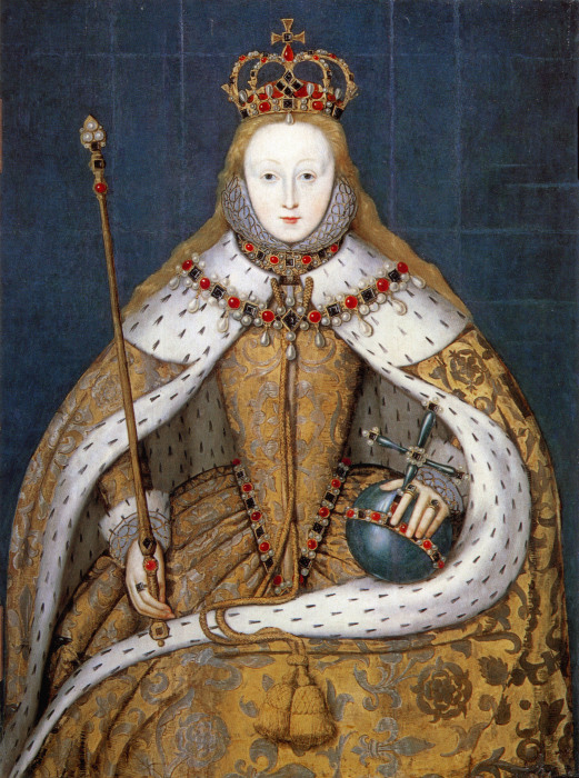 Елизавета I в коронационных одеждах. \ Фото: commons.wikimedia.org.
