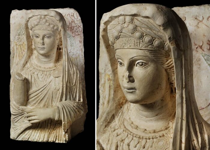 Известняковый бюст женщины с Пальмирского погребального рельефа, 150-200 гг. н. э. \ Фото: yandex.ua.