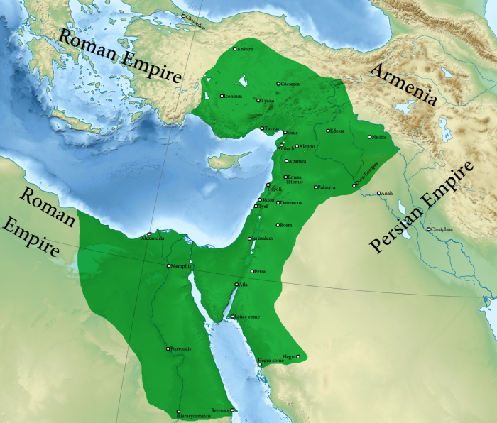 Пальмира на карте. \ Фото: blogspot.com.