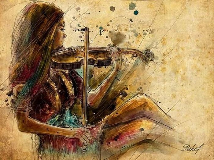 Не тревожь мне душу, скрипка. Автор: Rahaf Dk Albab.