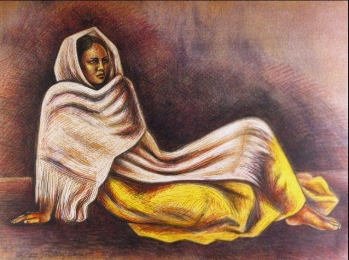 Девушка на отдыхе, 1988 год. Автор: Raul Anguiano.