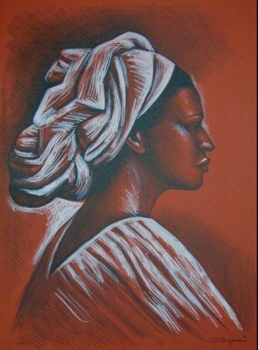 Женщина в тюрбане, 1981 год. Автор: Raul Anguiano.
