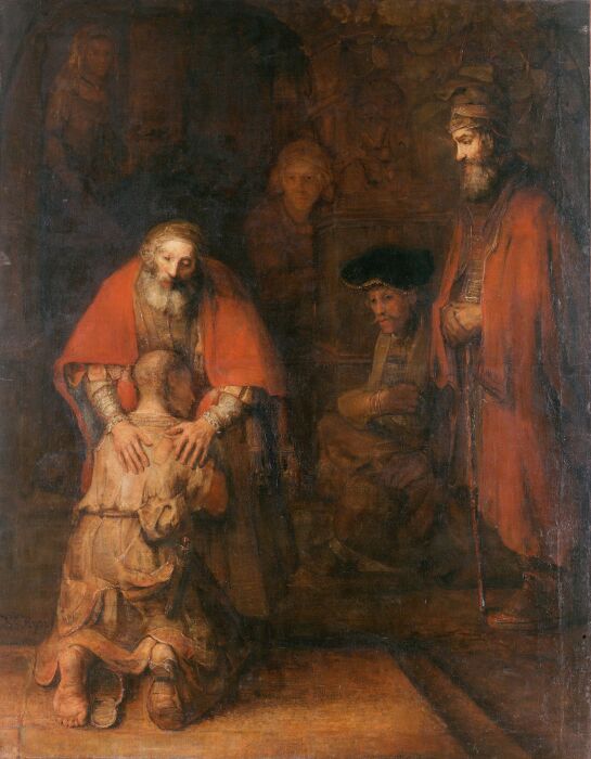 Возвращение блудного сына, Рембрандт ван Рейн, ок. 1666-69 гг. \ Фото: ru.wikipedia.org.