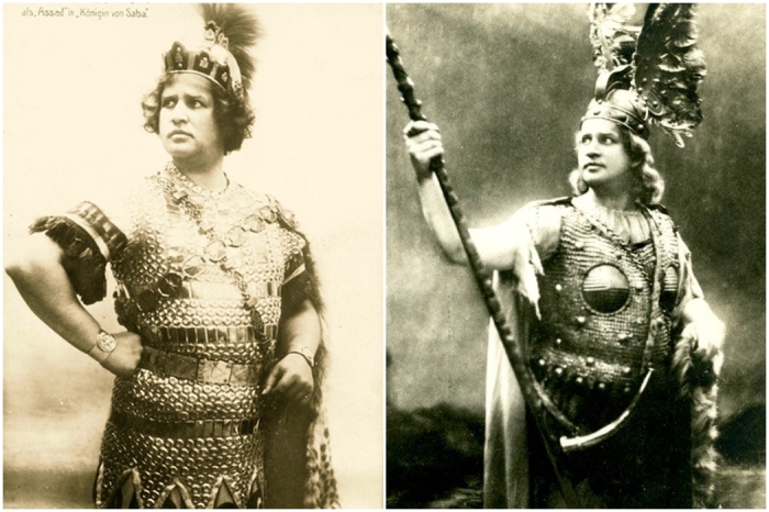 Слева направо: Фриц Фогельстрем. \ Фриц Фогельстре в роли Зигфрида, 1916 год.