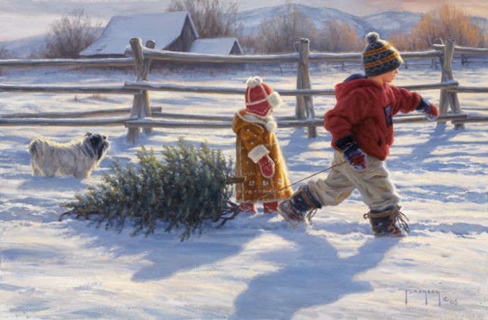 Снег и дети. Автор: Robert Duncan.
