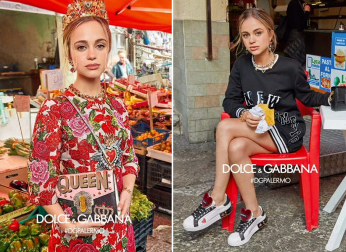 Леди Амелия Виндзор в кампании Dolce&Gabbana FW 2017 год.