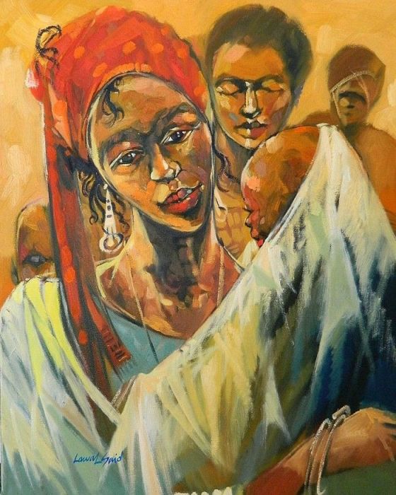 Женщина с ребёнком. Автор: Said Oladejo-Lawal.