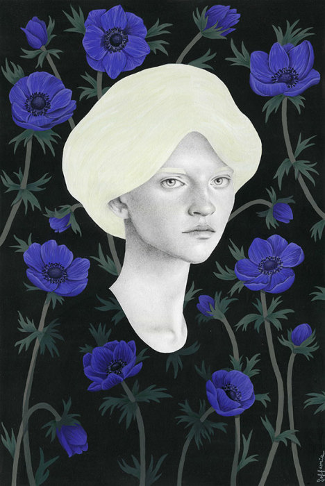 Синие цветы. Автор: Sofia Bonati.