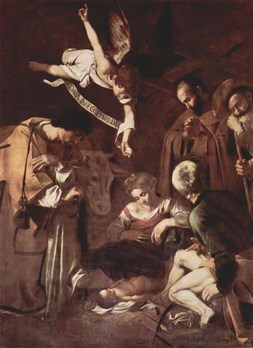 Рождество со святым Франциском и святым Лаврентием, Караваджо. / Фото: katholischlogisch.com.