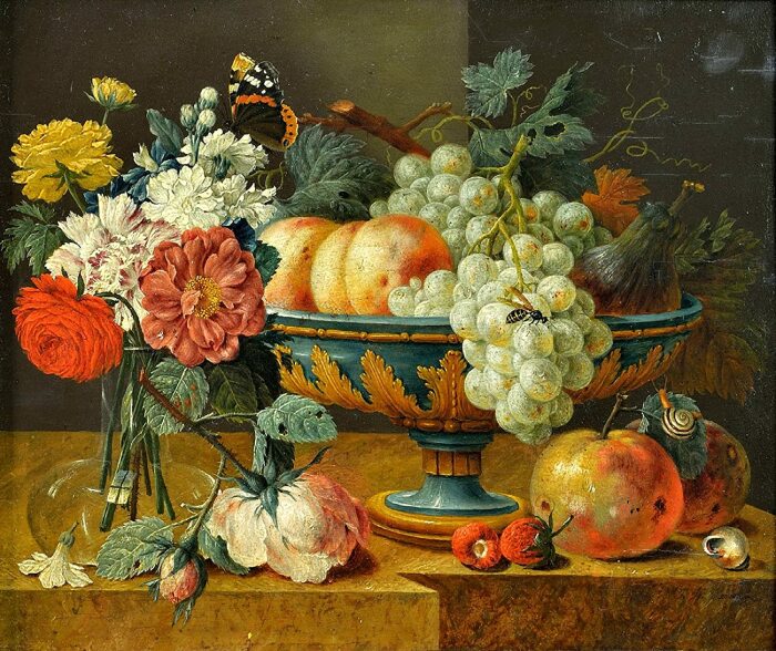 Ваза с фруктами и цветами, Ян Давидс де Хем, первая половина XVII века.  Фото: amazon.com.