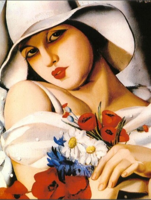 В середине лета, 1928 год. Автор: Тамара де Лемпицка (Tamara de Lempicka).