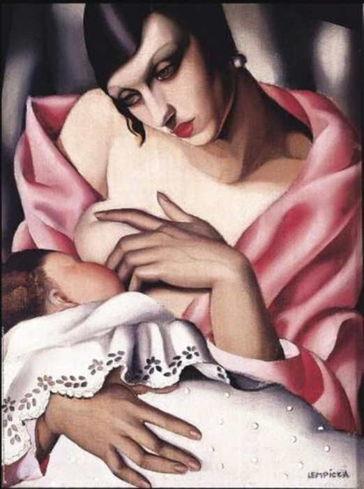 Материнство, 1928 год. Автор: Тамара де Лемпицка (Tamara de Lempicka).