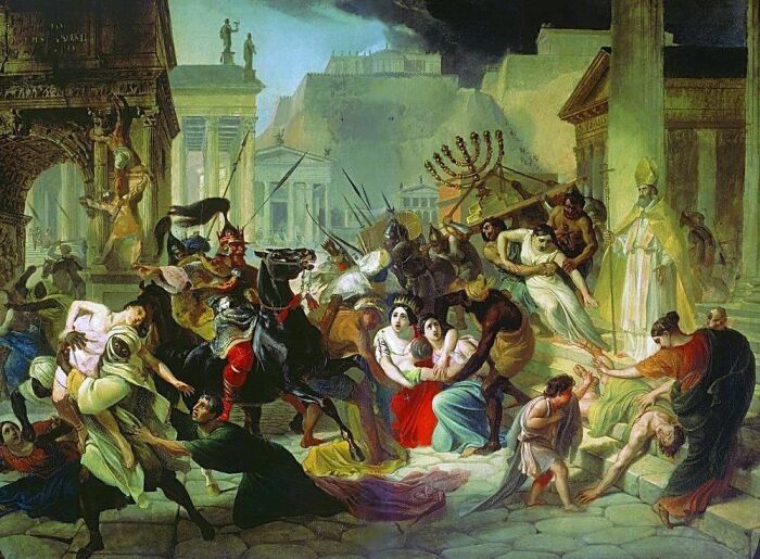 Нашествие Гейзериха на Рим, эскиз Карла Павловича Брюллова, ок. 1834 год. \ Фото: ellinoistorin.gr.
