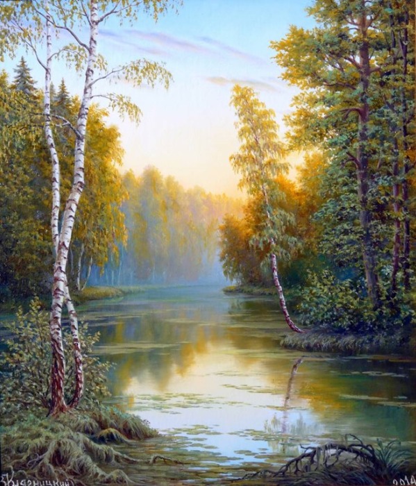 Утро в лесу. Автор: Владимир Княгницкий.
