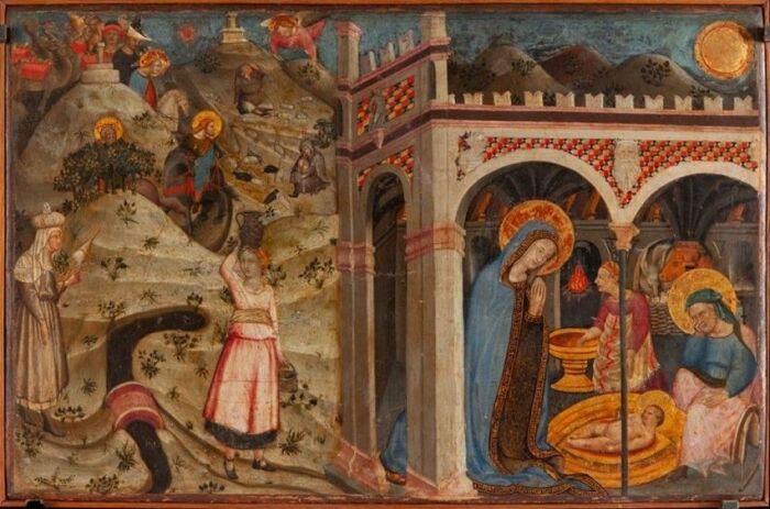 Фрагмент картины Святая Маргарита Антиохийская, Турино Ванни, около 1400 года. \ Фото: cdn-ika.hkm.hr.