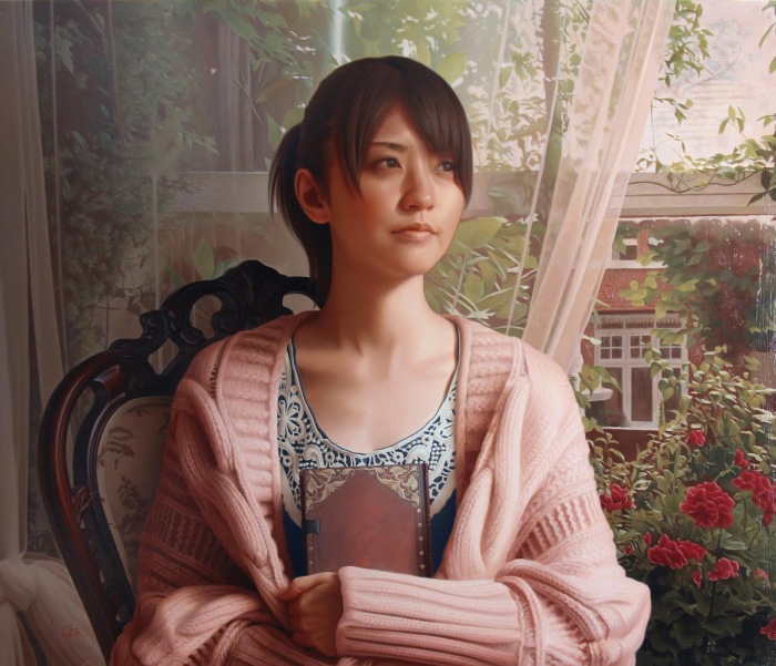 Девушка с книгой. Автор: Yasutomo Oka.