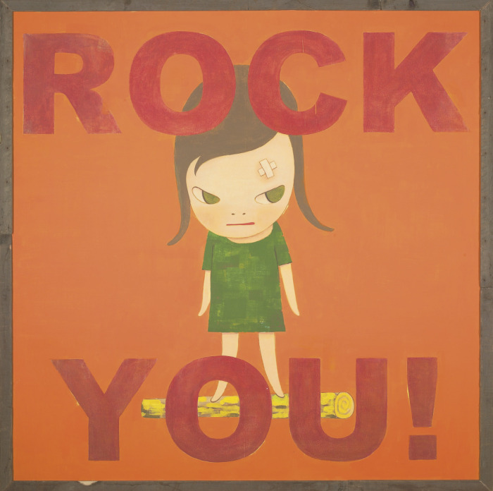 Rock You, рисунок вдохновлённый обложками рок-альбомов его юности, Ёситомо Нара.