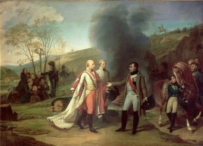 Франциск I фон Габсбург и Наполеон I Бонапарт после битвы при Аустерлице, 1812 год. \ Фото: bing.com.