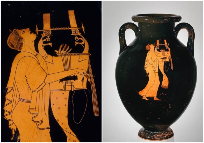 Греческая терракотовая амфора-кувшин, 490 г. до н. э.
