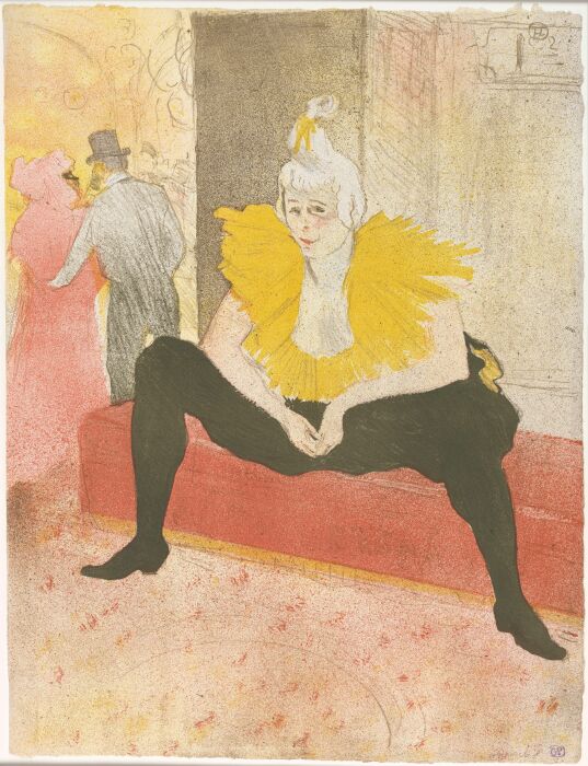 Сидящая клоунада (La Clownesse assise) Анри де Тулуз-Лотрека, 1896 год. \ Фото: qmujurstore.com.